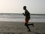 Joggen op het strand